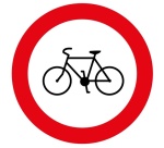 Panneau autocollant - Pictogramme Cycles interdits - B9b - ISO 7010 Vinyle Souple Autocollant 200 mm