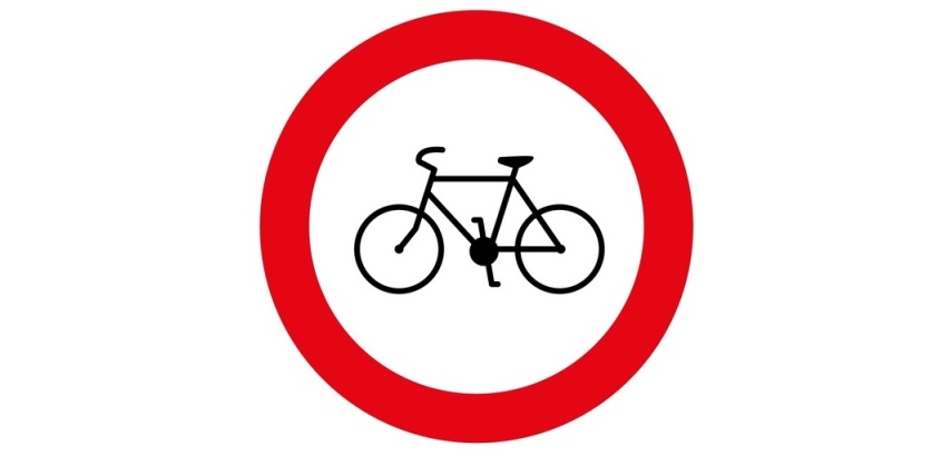 Panneau autocollant - Pictogramme Cycles interdits - B9b - ISO 7010 Vinyle Souple Autocollant 200 mm