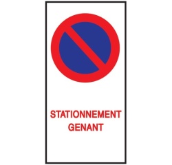 Autocollants - Stationnement Gênant - 110x220 mm - Lot de 20