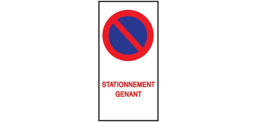Autocollants - Stationnement Gênant - 110x220 mm - Lot de 20