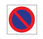 Adhésif carré - Stationnement interdit - 150x150 mm - Lot de 20