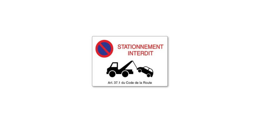 Panneau - Défense de stationner Accès pompiers - 350x450 mm