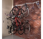 Râtelier mural - Range vélos suspendu 6 places - Acier galvanisé