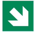 Panneau d'Évacuation - Flèche Diagonale Bas Droite - ISO 7010