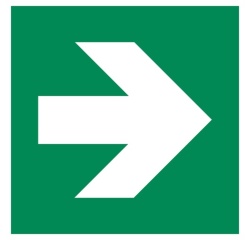 Panneau Evacuation flèche droite