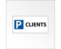 Panneau Parking réservé Clients - 400 x 200 mm - Aludibond