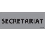 Signalétique d'information - Pictogramme Secrétariat - 210 x 75 mm PVC 2 mm Gris