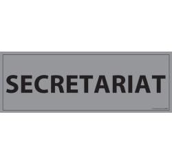 Signalétique d'information - Pictogramme Secrétariat - 210 x 75 mm PVC 2 mm Blanc