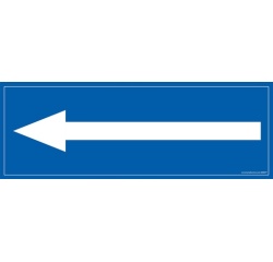 Panneau d'orientation - Picto sens Flèche à gauche - 210x75 mm PVC 2 mm