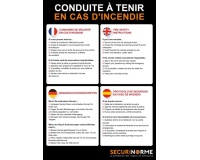 Poster - Conduite à tenir en cas d'incendie - A3 - NF EN ISO 7010