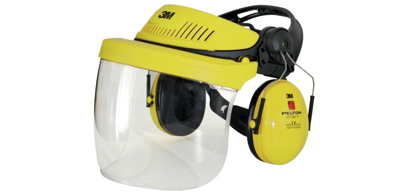 Casque anti-bruit - Visière polycarbonate transparente 27 dB
