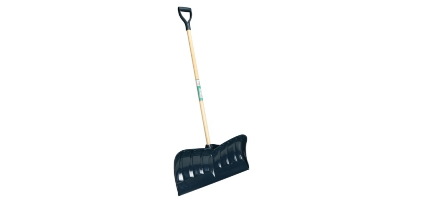 Poussoir à neige – Polypropylène 66 cm – Manche en bois solide
