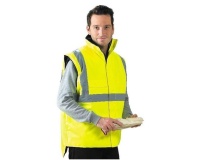 Gilet de sécurité EPI - Jaune fluo avec bandes rétro-réfléchissantes XL