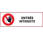 Panneau - Accès interdit aux personnes - P001 - ISO 7010 297 x 105 mm PVC 2 mm