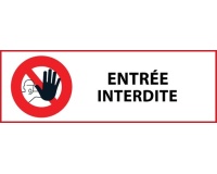 Panneau - Accès interdit aux personnes - P001 - ISO 7010