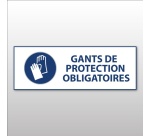 Panneau EPI - Gants protection obligatoires - M009 - ISO 7010 297 x 105 mm PVC 2 mm