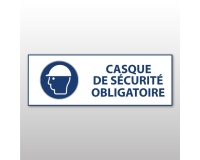 Panneau EPI obligatoire - Casque de sécurité obligatoire - M014 450 x 150 mm PVC 2 mm