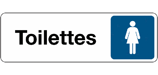 Panneau Toilettes Femme adhésif – 2 formats