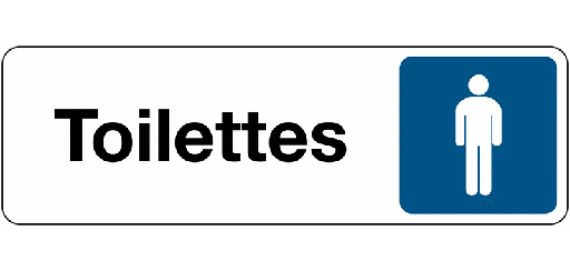 Panneau Toilettes Homme – Signalétique adhésive