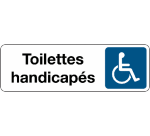 Panneau PMR Toilettes handicapés adhésif – Alu