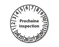 Pastilles Calendrier adhésives - Prochaine inspection - Ø 25 mm