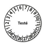 Pastilles Calendrier adhésives - Diamètre 25 mm - Vendues en lot Polymère Laminé