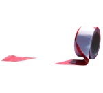 Rubalise Green PE biosourcée rouge/blanc 100 m x 50 mm