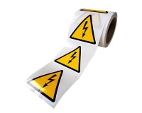 Rouleau de Pictos de Danger - Danger électricité - W012 25 mm