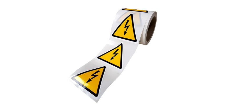 Rouleau de Pictos de Danger - Danger électricité - W012 50 mm