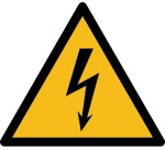 Rouleau de Pictos de Danger - Danger électricité - W012 50 mm
