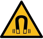 Rouleau de Pictos de Danger - Champ magnétique - W006 - ISO 7010 25 mm