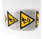 Rouleau de Pictos de Danger - Obstacle en hauteur - W020 100 mm