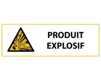 Signalétique de danger - Produit explosif - W002 - ISO 7010 297 x 105 mm Vinyle Souple Autocollant