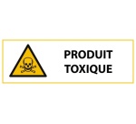 Signalétique de danger - Picto Produit toxique - W002 - ISO 7010 297 x 105 mm Vinyle Souple Autocollant