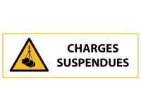 Signalétique de danger - Picto Charges suspendues - W015 - ISO 7010