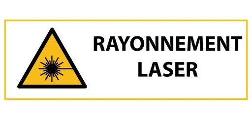 Panneau de danger - Rayonnement laser - W004