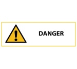 Signalétique de danger - Pictogramme Risque - W001 - ISO 7010 297 x 105 mm PVC 2 mm