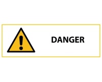 Signalétique de danger - Pictogramme Risque - W001 - ISO 7010 450 x 150 mm PVC 2 mm