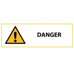 Signalétique de danger - Pictogramme Risque - W001 - ISO 7010 297 x 105 mm Vinyle Souple Autocollant