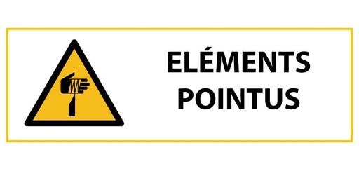 Signalétique de danger - Picto éléments pointus - W022 - ISO 7010