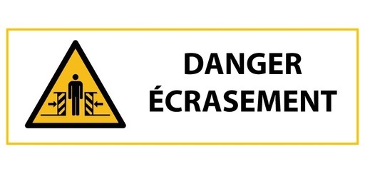 Signalétique de danger - Picto Ecrasement - W019 - ISO 7010