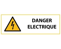 Signalétique de danger - Picto Danger électrique - W012 - ISO 7010
