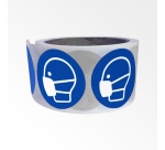Rouleau de 250 pictos - Masque obligatoire - M016 - ISO 7010