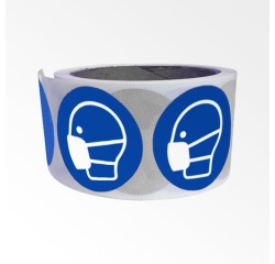 Rouleau de 250 pictos - Masque obligatoire - M016 - ISO 7010