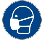 Rouleau de 250 pictos - Masque obligatoire - M016 - ISO 7010