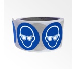 Rouleau de pictos - Lunettes protection obligatoires - M004 100 mm