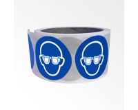 Rouleau de pictos - Lunettes protection obligatoires - M004 100 mm