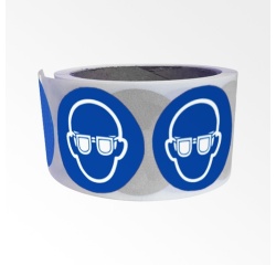 Rouleau de pictos - Lunettes protection obligatoires - M004