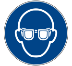Rouleau de pictos - Lunettes protection obligatoires - M004 100 mm