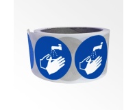 Rouleau de 250 pictos - Lavage mains obligatoire - M011 - ISO 7010 100 mm